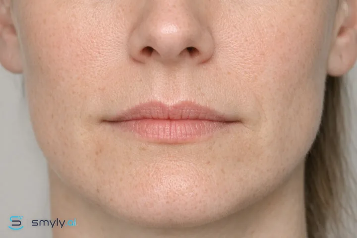 Before: the same lips, untreated