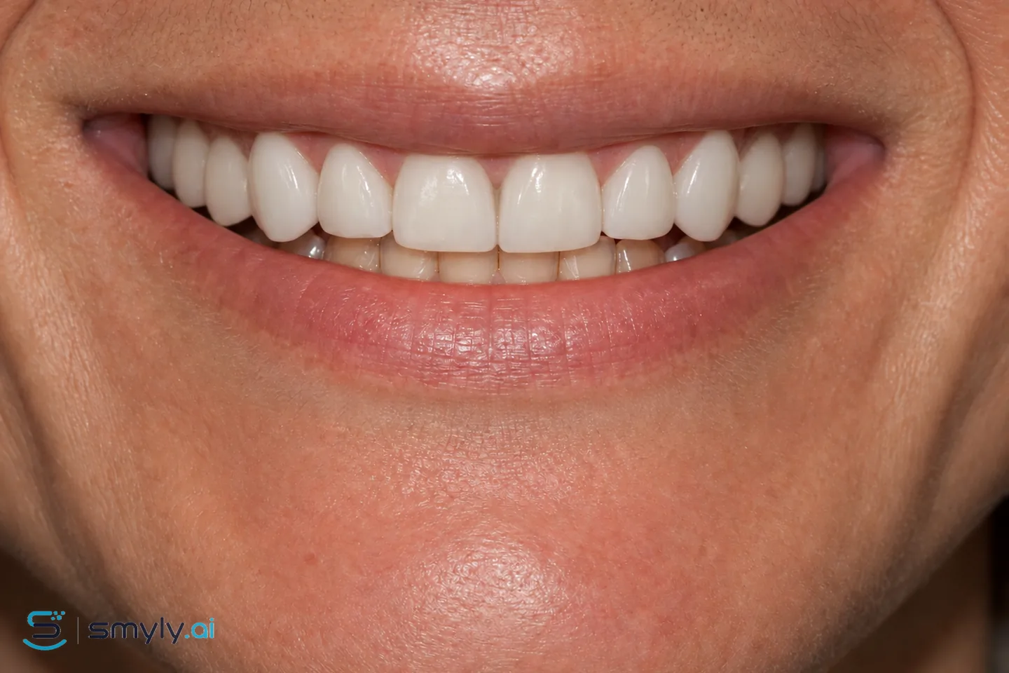 After: Smyly simulation of snap-on veneers on the same smile